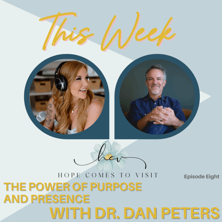 In this episode of Hope Comes to Visit, I sit down with Dr. Dan Peters—psychologist, executive coach, author, and host of Make It a Great One—for a deeply honest and hope-filled conversation about the power of purpose, presence, and embracing your own evolution.