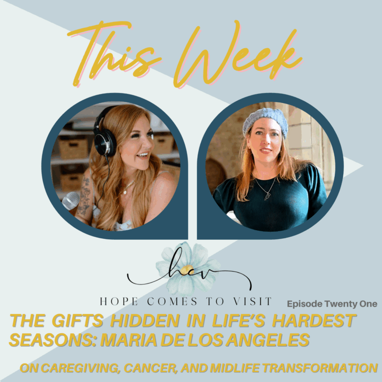 unexpected gifts? In this moving episode of Hope Comes to Visit, award-winning writer Maria de los Angeles shares how caring for her parents with Alzheimer’s taught her the very resilience, humility, and compassion she would later need to face her own esophageal cancer diagnosis.