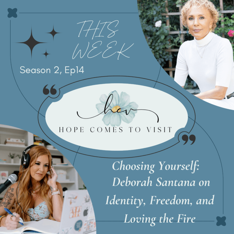 There are moments in life when something inside us begins to whisper—this isn’t it anymore. In this episode of Hope Comes to Visit, I had the honor of sitting down with Deborah Santana—author, activist, and a deeply intentional voice for women, peace, and social justice.
