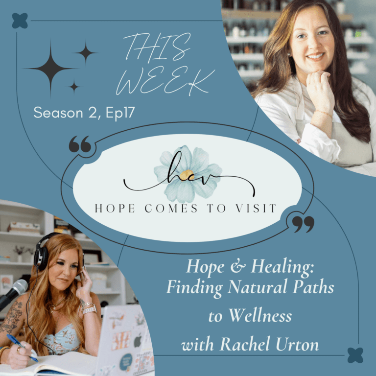 This week on Hope Comes to Visit, I sat down with Rachel Urton — founder of Balanced Home Apothecary, mom of four, and someone whose work is rooted in helping women care for themselves in ways that feel supportive instead of overwhelming.